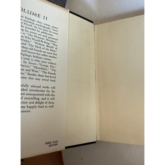 Stories & Poems Vol 2 - Rudyard Kipling - Book Club Edition - 1956 Hardcover - Picture 5 of 10